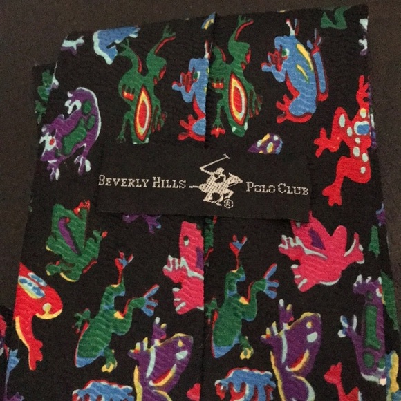 Psychedelic Frog Neck Tie Beverly Hills Polo Club - Picture 4 of 4
